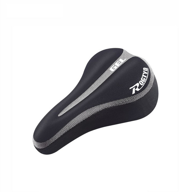 커버 자전거안장 안장 엉덩이 푹신한 통증완화 쿠션, 00BK-블랙