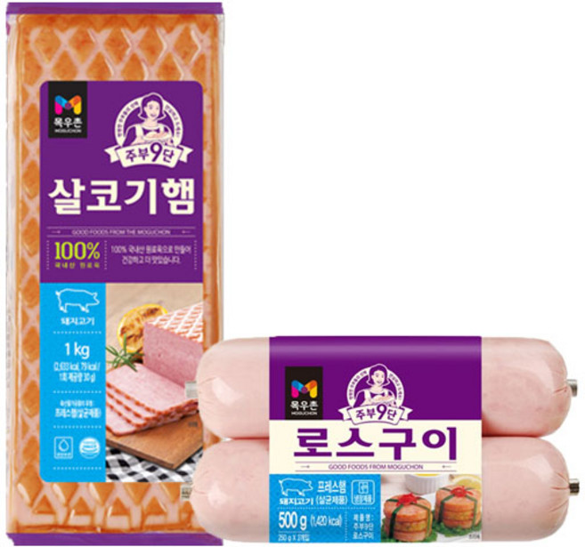 목우촌 주부9단 로스구이햄 500g 살코기햄 1kg, 1세트, 1.5kg