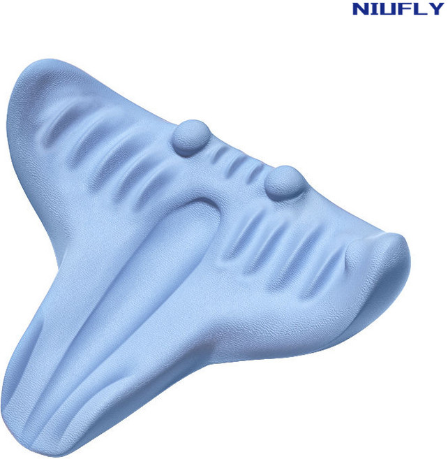 NIUFLY 지압 경추베개 거북목 교정기, 블루, 1개