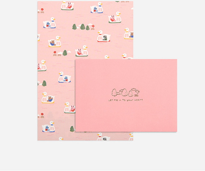 데일리 레터 (마이 버디) - 01 Duck boat 덕보트 편지지세트 귀여운 예쁜