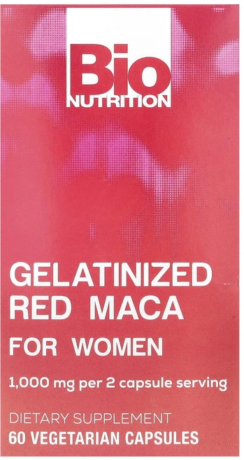 Bio Nutrition 젤라틴화 레드 마카 여성용 1000mg 베지 캡슐 60정(캡슐 1정당 500mg), BioNutrition젤라틴화레드마카여성용1000mg베, 1개, 60정 - 쿠팡