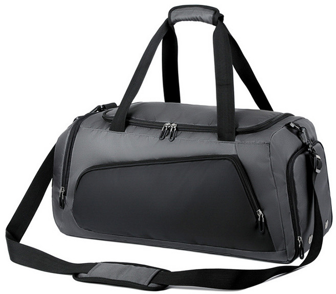 자크앤 대용량 더블백 여행가방 스포츠 보스턴백, 그레이, 1개