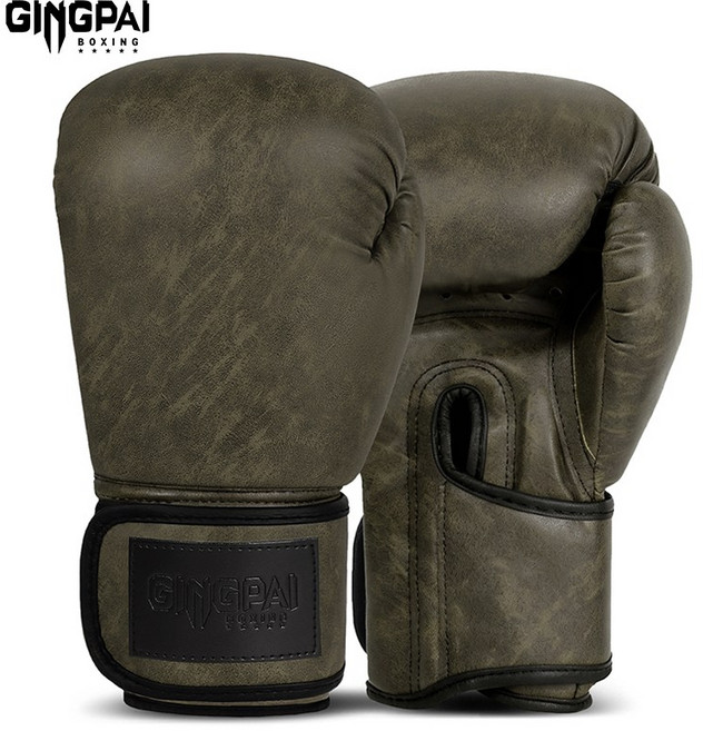 GINGPAI 징파이 빈티지 복싱글러브 남녀공용 손목보호 강화 충격흡수 복싱글러브 GGFG, 1세트, green