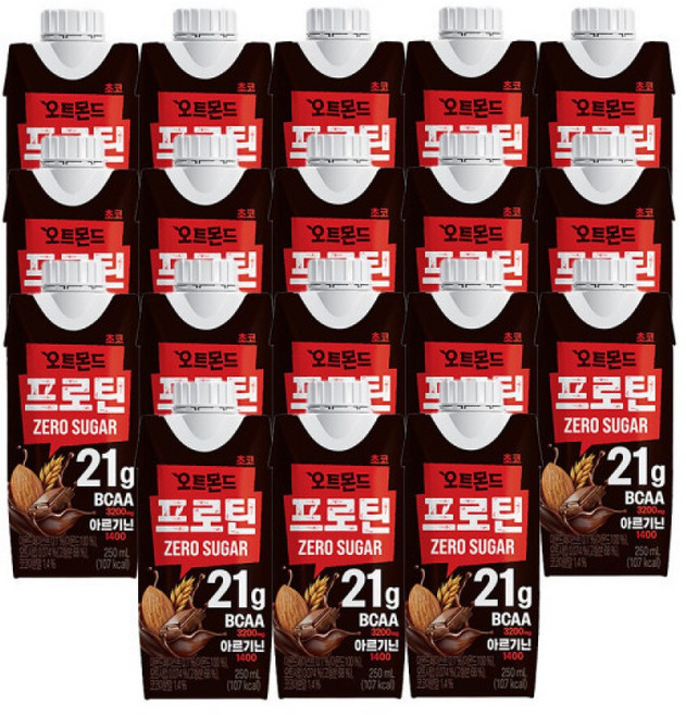 오트몬드 프로틴 초코맛, 250ml, 18개