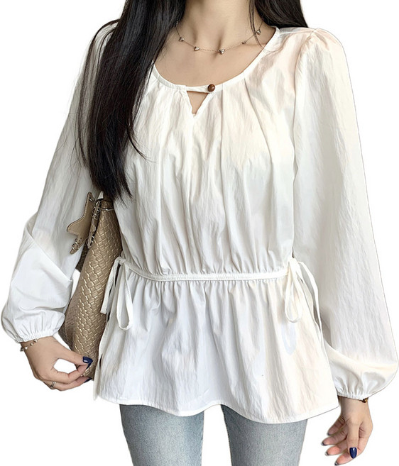 마이클로젯 MC0151 여신 핏 셔링 포인트 블라우스