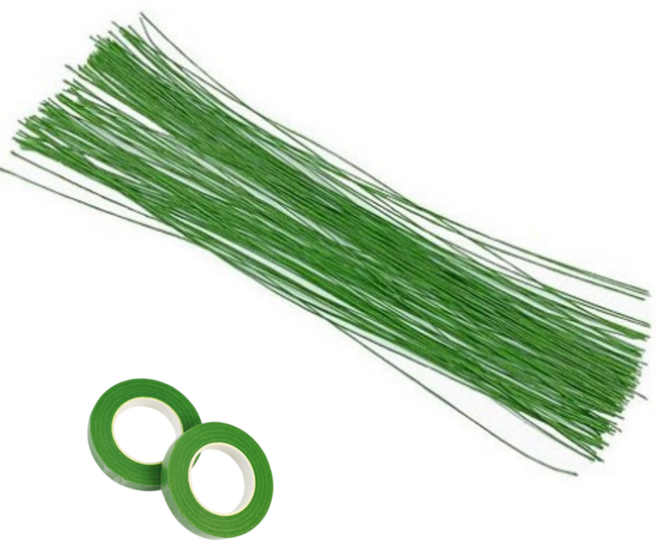 공예용 가느다란 지철사 꽃철사 플로럴 테이프 세트, 1세트, 20호