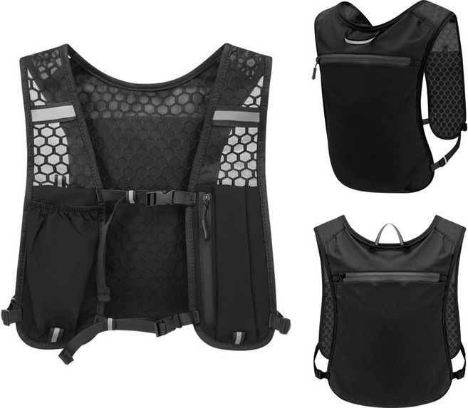 [공장직수입] 초경량 125g 통풍 메쉬 러닝백 등산 마라톤 조끼 베스트 가방 2컬러