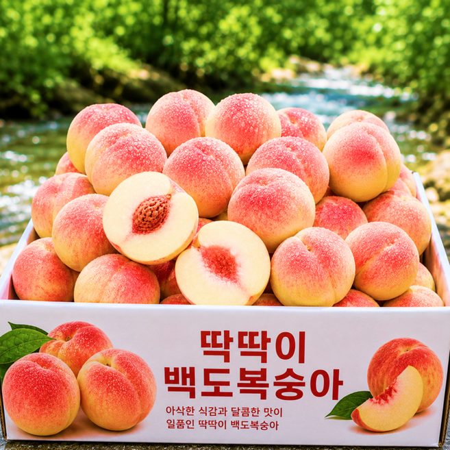 [마지막특가] 최대15brix 당도폭발 딱딱이 복숭아, 1개, 4kg
