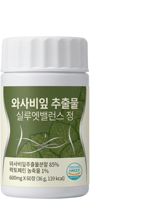 와사비잎 추출물 이소비텍신 와사비잎추출물 국내산 식약청 HACCP 인증, 1개, 60정