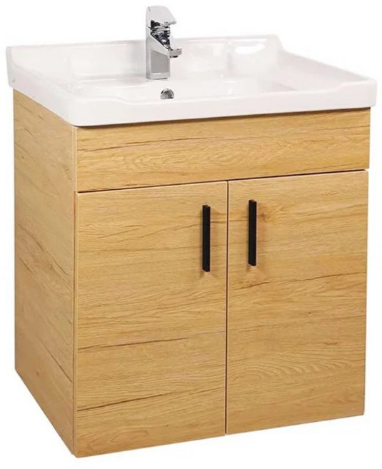 【海夫健康生活館】ITAI一太 原木北歐風設計 瓷盆浴櫃組 (Z-GLDC003)