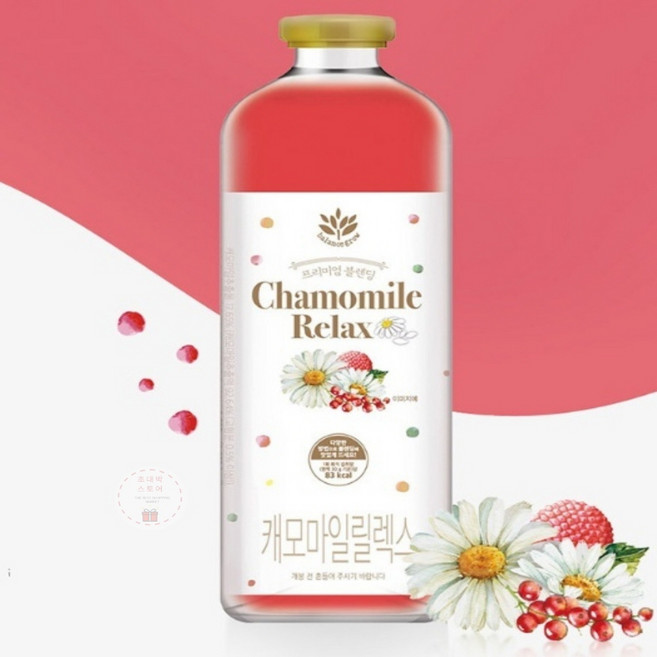 밸런스그로우 캐모마일 릴렉스 1.2kg 1병 이집트 카모마일 리치 레드커런트 블렌딩 티 착즙 원액 카페 음료 허브 디카페인 chamomile 릴렉서 깔끔한 깊은 맛 효능 추천