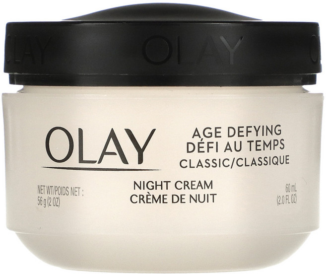 Olay 에이지 디파잉 클래식 나이트 크림 2fl oz(60ml) 1팩, 60ml, 1개