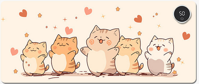 Shy 온열 마우스패드 데스크 발열매트 장패드, 1개, F