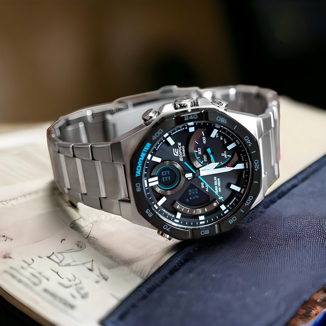 카시오 에디피스 에얄오크 블루투스 터프솔라 남자 메탈시계