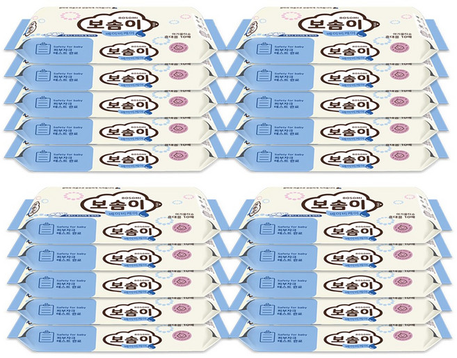 보솜이 아기물티슈 푸에디션 휴대용10매X60개 (1박스), 10개입, 60개, 5.1g