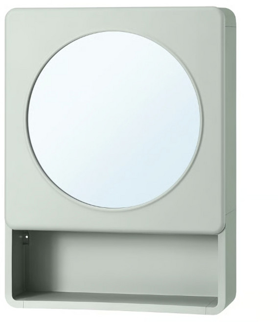 이케아 욕실 거울장 수건장 도어수납 원형거울 이뵈셴