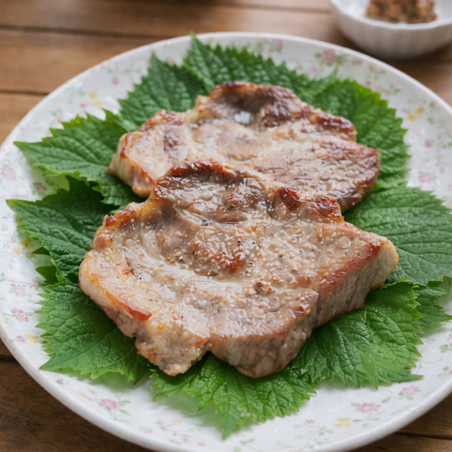 [청도 미나리]먹인 한돈 생목살 구이용, 1kg, 1세트