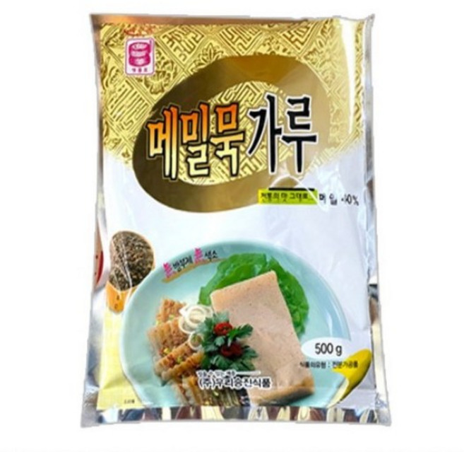 우리승진식품 맷돌표 아주존 메밀묵가루, 500g, 4개