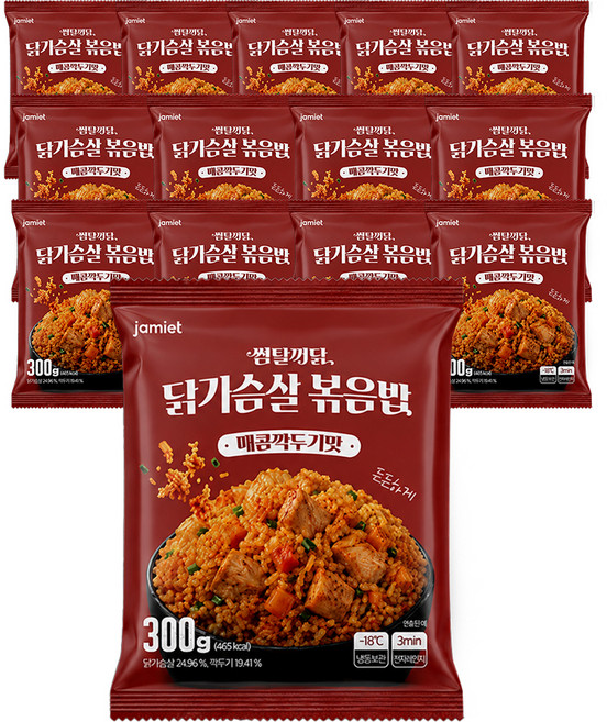 재미어트 썸탈꺼닭 닭가슴살 볶음밥 매콤깍두기맛 (냉동), 14개, 300g