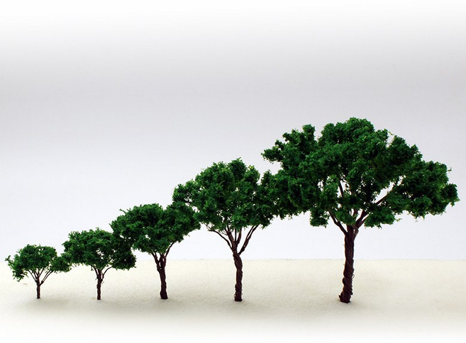 초록나무모형 5종 미니어처 나무모형 건축모형재료 디오라마 테라리움 DIY 만들기재료, 초록나무9cm(1개)