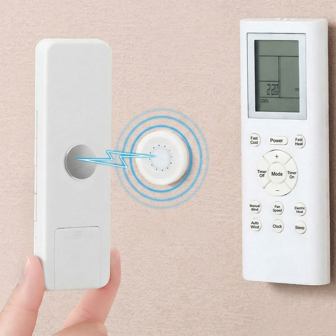 미즈코스 리모컨 자석 후크 거치대 분실 방지 마그넷 홀더, 화이트, 2개