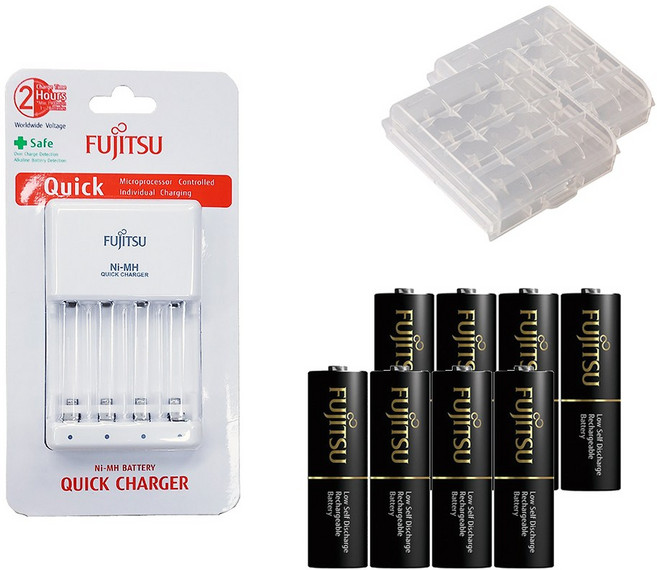 후지쯔 충전기 FCT344 급속+AA 2550mm 8P+케이스2P, 1개