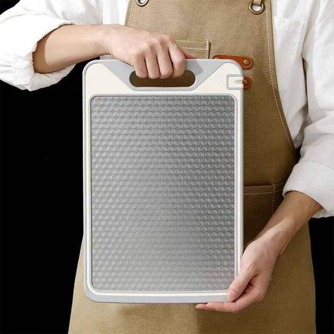 LA DERIVE 다용도 304 양면 항균 스텐 도마 얇은 미끄럼 방지, 1개, 메탈 격자