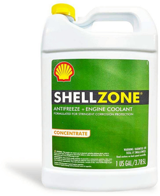 油工廠 SHELL ZONE ANTIFREEZE/ENGINE COOLANT 100% 水箱精 防凍液+引擎冷卻液 專為嚴格防鏽蝕配製 3.785L, 1個, 不限燃料類型
