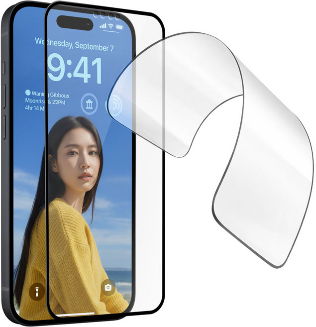 캔모어 깨지지 않는 두꺼운 지문방지 액정보호 필름, 2개