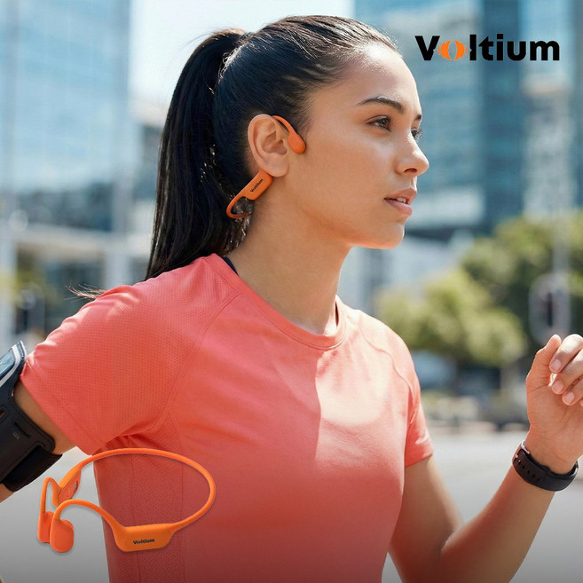 평생 A/S 볼티움 블루투스 무선 골전도 이어폰 아쿠아본X VTU-X900, 블레이즈 오렌지