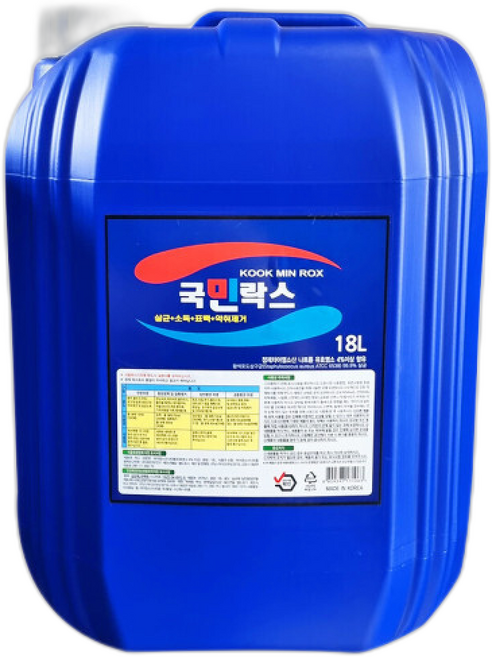 국민락스 대용량 말통 락스, 1개, 18000ml