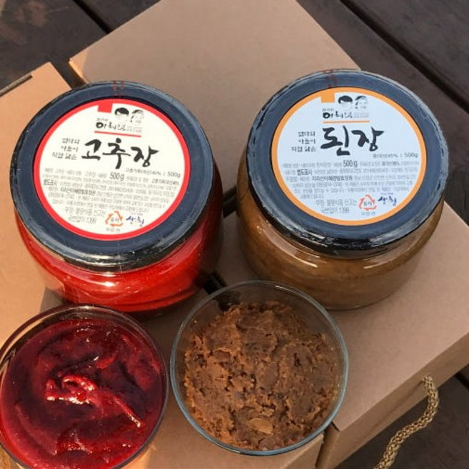 지리산 산청 한식대가 이혜령 된장+고추장 세트, 1세트, 500g