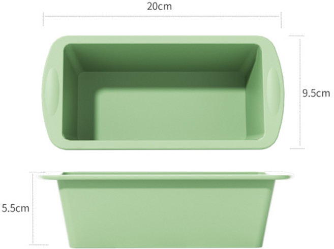 실리콘 베이킹 금형 NonStick 직사각형 케이크 팬 미니 로프 팬 쉬운 릴리스 빵 토스트 금형 주방 악세사리 과자 도구, 4)YH1194grey