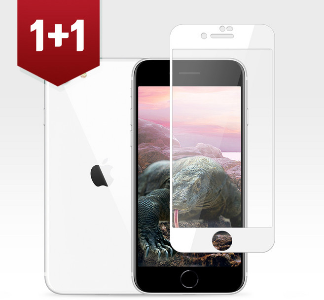 투에이비 글라스 (1+1) 아이폰8플러스 아이폰7플러스 프라이버시 풀커버 강화유리 보호필름, 2개