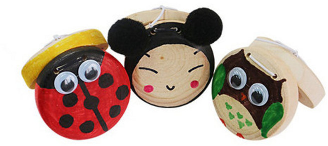 더조은키즈 캐스터네츠 짝짝이 DIY 공예 소품, B뽕뽕이 포함