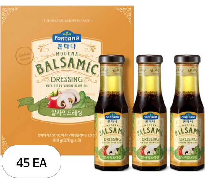 폰타나 발사믹 드레싱, 270g, 45개