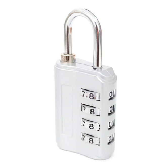 트래블큐브 안전 자물쇠 4다이얼 실버, 1개