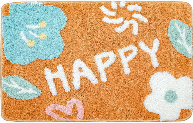 Soaring Pig 홈플라워 극세사 주방 욕실 미끄럼방지 매트, 40*60CM, D, 1개