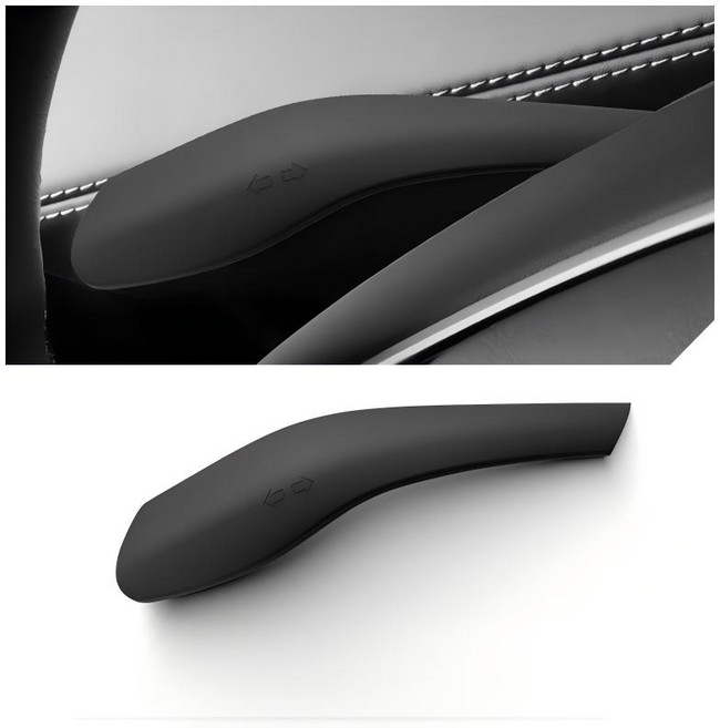 테슬라 모델3 모델Y 주니퍼 호환용 방향지시등 레버 실리콘 보호 커버, 방향지시등 레버 커버, 블랙, 기타