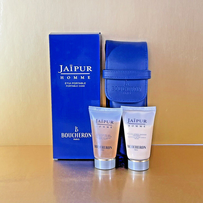 Boucheron 자이푸르 옴 부쉐론 여행용 세트 0.85oz-25ml 애프터셰이브 밤 & 샴푸 (HE26 Jaipur Homme men man, Boucheron 자이푸르 옴 부쉐론 여행용 세트 0.