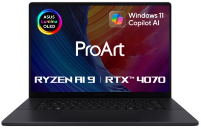 에이수스 2024 프로아트 P16 라이젠9 라이젠 AI 300시리즈 지포스 RTX 4070, nano black, H7606WI-ME141X, 2TB, 64GB, WIN11 Pro