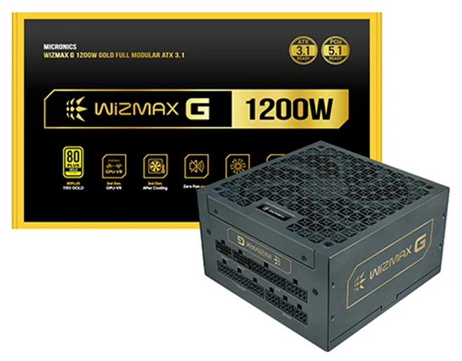 마이크로닉스 WIZMAX G-1200W 80PLUS 골드 ATX3.1 컴퓨터 파워서플라이 - 쿠팡
