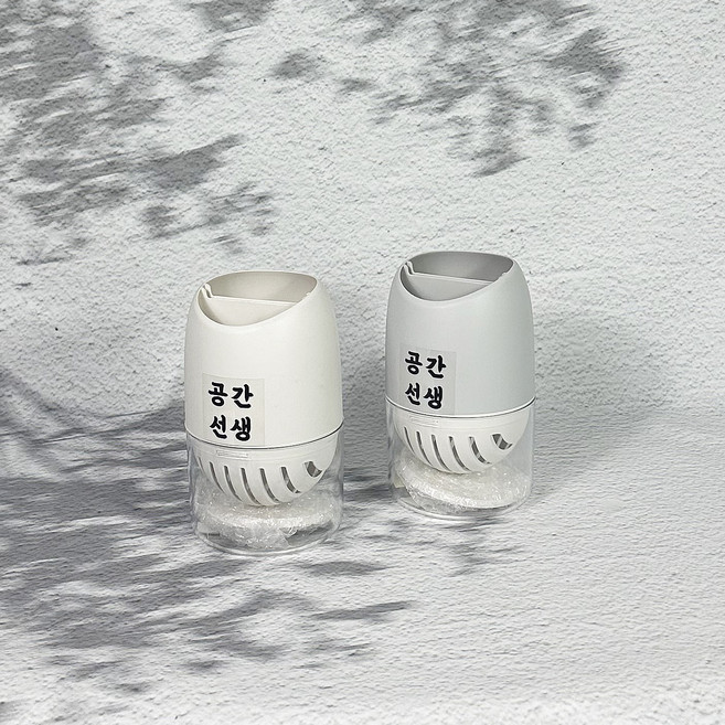 공간선생 규조토 물빠짐 수저통, 그레이