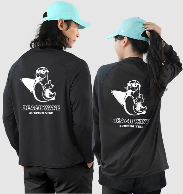 남자 여자 래쉬가드 긴팔 수영복 오버 루즈핏 스윔 비치웨어 빅사이즈 상의 자외선 차단