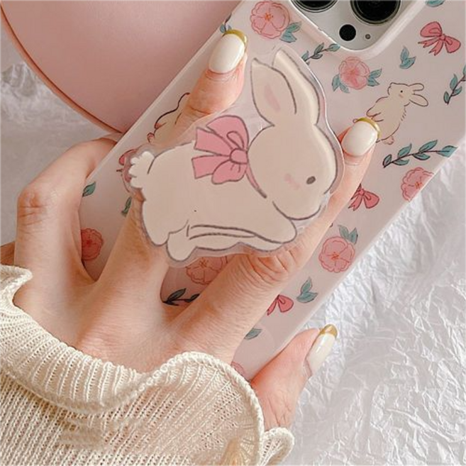 이디존 휴대폰 거치대 토끼 스마트톡 그립톡, (토끼), 1개