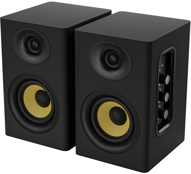 SAUNGYU 앰프내장형 PC 모니터 스피커 2채널 80W Hifi오디오 블루투스 USB DAC 옵티컬 지원, 블랙, BK4020A