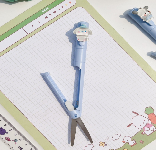 커터가위 펜타입 휴대가위 택배가위 칼, 커터가위 블루