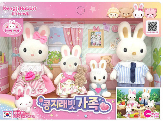 원앤원-콩지래빗 가족, 1개, 혼합색상