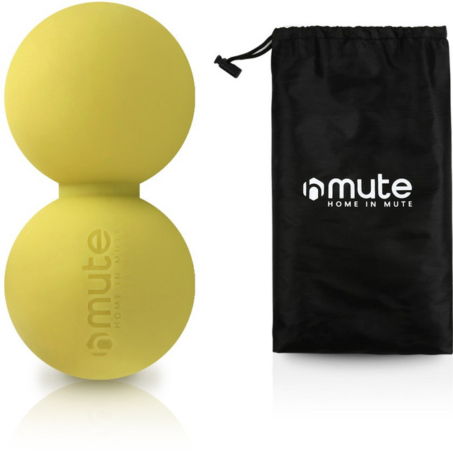 뮤트 TPE 마사지 듀얼 땅콩 요가볼, 1개, 라임