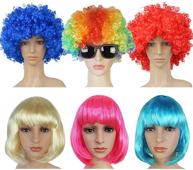 LS글로벌 뽀글이 아프로 점보뽀글이 단발가발 파티가발, 뽀글이(블루)